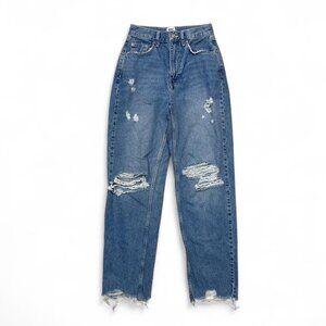EUC Urban Outfitters High Rise Baggy Women’s BDG Jeans Medium Wash Ripped Size 2